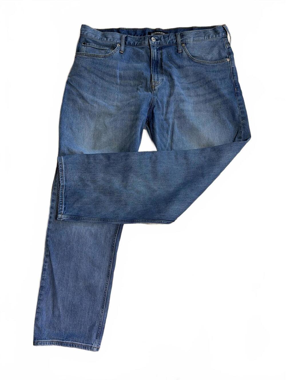 Calvin Klein Men's Blue Denim Straight Leg Jeans CKJ035 - Size 40x32 Andres